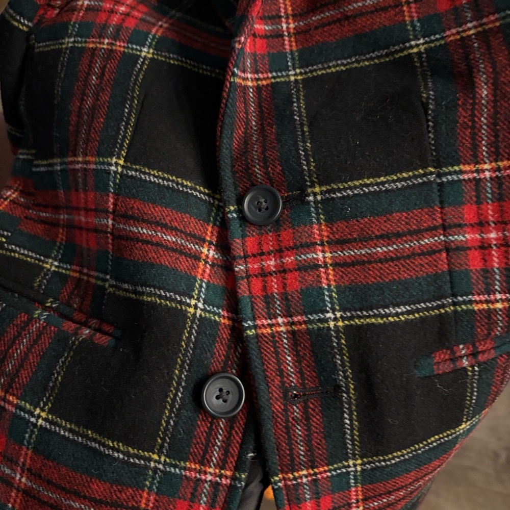 Crewcuts Boys’ Red Tartan Wool-blend Blazer Size 8 - Picture 3 of 6